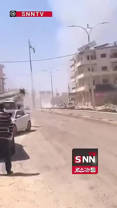 ببینید | انفجار در انبار مهمات در حومه ادلب سوریه